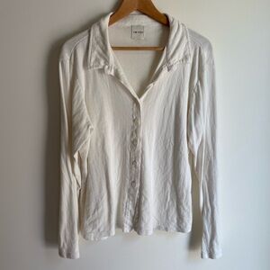 VIR VITA Eloise Pointelle Cardigan, LARGE Good Condition